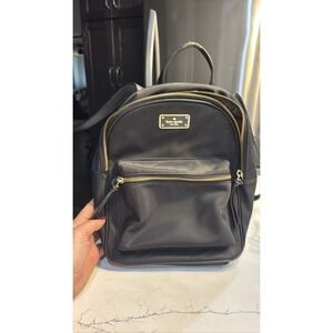 Kate Spade Wilson Road Bradley Black Nylon Backpack Gold HW